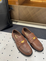 PENNY LOAFERS WITH GOLD COIN IN ALOEWOOD CALFSKIN