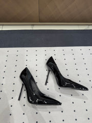 NORMA PUMPS IN BLACK GLOSSY SHEEPSKIN