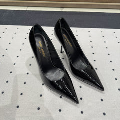 NORMA PUMPS IN BLACK GLOSSY SHEEPSKIN