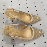 HIGH HEELS SLINGBACK IN CAMEL BEIGE LAMB SUEDE 10 CM