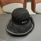BUCKET HAT MODEL 650274 IN BLACK TEXTURED FABRIC