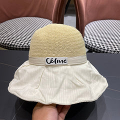 WIDE BRIM HAT MODEL 651950 IN WHITE MESH FABRIC