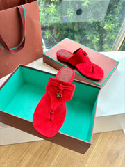 LP THONG SANDALS 25S IN RED SUEDE