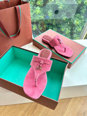 LP THONG SANDALS 25S IN PINK SUEDE