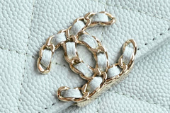 CHANEL 25S KELLY 18 CM IN SOFT MINT BLUE LAMBSKIN