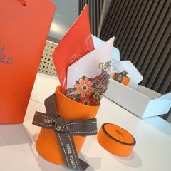 HERMES 25S SILK NECKERCHIEF 86 IN SILK 714378