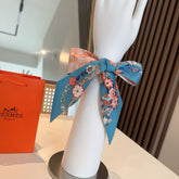 HERMES 25S SILK NECKERCHIEF 86 IN SILK 714379