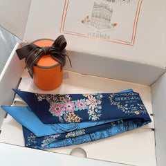 HERMES 25S SILK NECKERCHIEF 86 IN SILK 714380