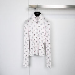 CHANEL 25S PATTERNED TURTLENECK SWEATER 380