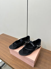 THONG SANDALS IN BLACK SUEDE MIX TECH FABRIC
