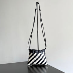 BOTTEGA VENETA 25S DUSTBAG 21 IN ZEBRA PATTERN CALFSKIN