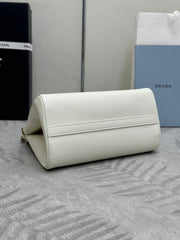 PRADA 25S ENCHAINE MINI BAG 22 IN WHITE CALFSKIN GOLD HARDWRE