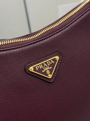 PRADA 25S AIMEE MEDIUM SHOULDER BAG 31 IN BURGUNDY CALFSKIN