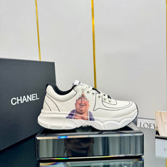 TRAINERS SNEAKER IN WHITE CALFSKIN WITH STICKER 238628