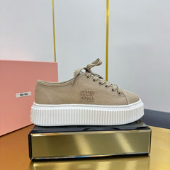 WASH SNEAKER IN DARK BEIGE DENIM