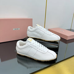 PLUME NAPPA SNEAKERS IN LIGHT GREY CALFSKIN