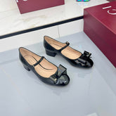 GG MARY JANE 25S IN BLACK LAMBSKIN WITH BOW