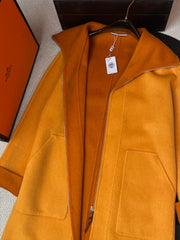 HERMES 25S REVERSIBLE LONG CASHMERE COAT 244