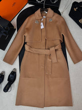 HERMES 25S REVERSIBLE LONG CASHMERE COAT 242