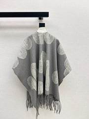 HERMES 25S JACQUARD CAPE COAT 320