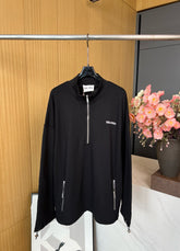 MIUMIU COTTON ZIP-UP SWEATSHIRT STYLE 348