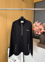 MIUMIU COTTON ZIP-UP SWEATSHIRT STYLE 348