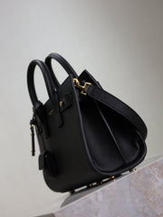 YSL 25S SAC DE JOUR 22 IN BLACK SUPPLE GRAINED CALFSKIN GOLD HARDWRE