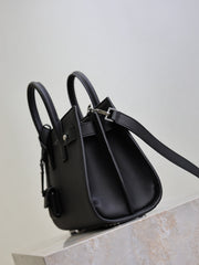 YSL 25S SAC DE JOUR 22 IN BLACK GRAINED CALFSKIN SILVER HARDWRE