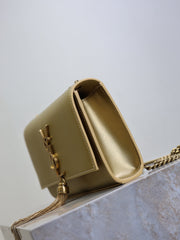 YSL 25S KATE TASSEL 20 IN GOLD METALLIC CALFSKIN GOLD HARDWARE