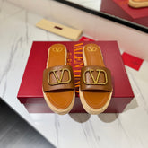 VLTN ESPADRILLE SLIDES 25S IN BROWN LAMBSKIN STYLE 2