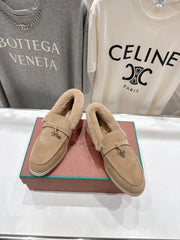 LP 25S SUMMER CHARMS WALK LOAFERS IN LIGHT BEIGE SUEDE AND FLEECE