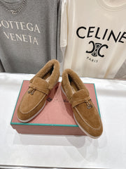LP 25S SUMMER CHARMS WALK LOAFERS IN BROWN SUEDE AND FLEECE