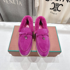 LP 25S SUMMER CHARMS WALK LOAFERS IN FUCHSIA SUEDE AND FLEECE