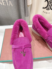 LP 25S SUMMER CHARMS WALK LOAFERS IN FUCHSIA SUEDE AND FLEECE