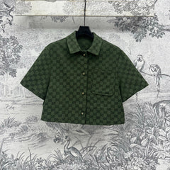 GUCCI SHORT-SLEEVE LAPEL SHIRT STYLE 100