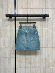 LV 25S DENIM MINI SKIRT 2877