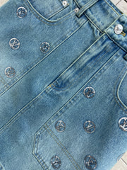 LV 25S DENIM MINI SKIRT 2877