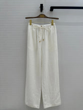 LP STRAIGHT-LEG LINEN PANTS IN WHITE
