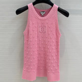 CC 25 Knitted Vest Pink Cotton