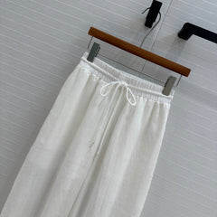 ZIMMERMANN LINEN LACE PANTS 276101