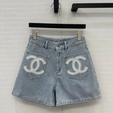 CC 25 Short Light Blue Denim Cotton