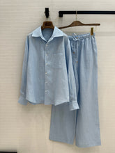 LP STRAIGHT-LEG LINEN PANTS IN BLUE