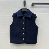 CHANEL 25S KNIT VEST WITH TWO HEART-SHAPED POCKETS 344
