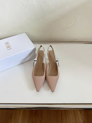 J'ADIOR SLINGBACK PUMP NUDE PINK TECHNICAL FABRIC 65 MM