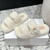 DAD SANDAL MULE IN WHITE SHEARLING