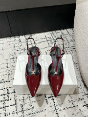 KITTEN T-BAR STRAP PUMP 5 CM IN RUBY RED PATENT CALFSKIN