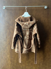 HERMES 25S REVERSIBLE LONG HOODED COAT 046