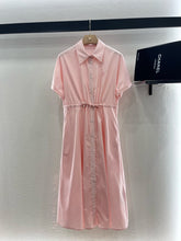 MIUMIU LIGHT PINK DRESS WITH DRAWSTRING WAIST