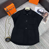 HERMES 25S REVERSIBLE SHORT-SLEEVE KNIT JACKET 109