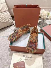 FLAT SHOES MULTICOLOR MESH FABRIC